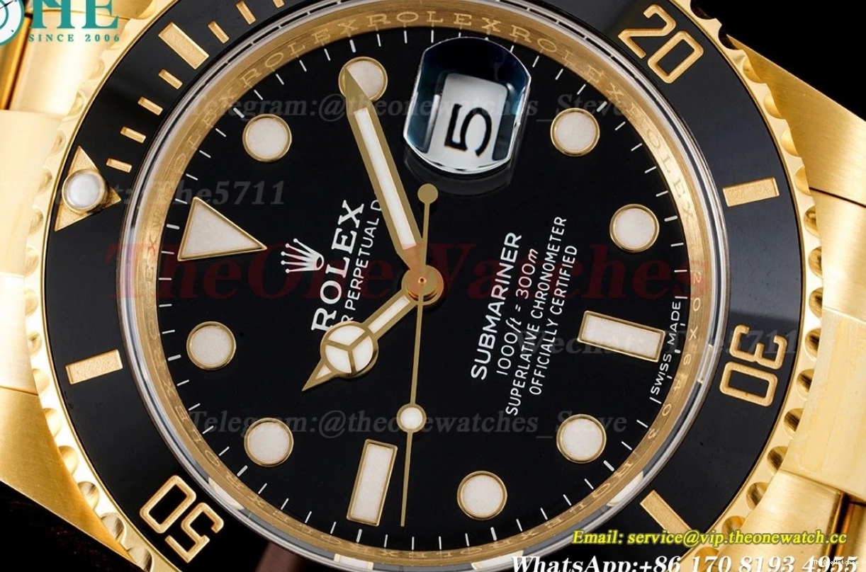 YG Dial YG Black Submariner VSF 904L VS3135 116618LN 40mm 1222